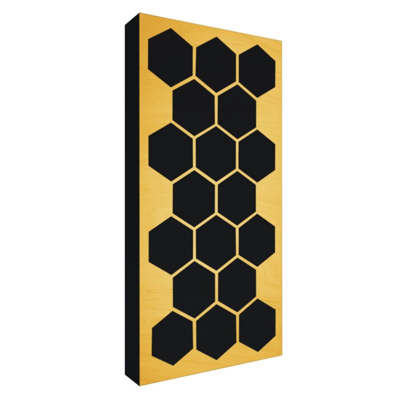 AbFuser Hexagon WOOD 100 x 50 cm - 2. Curcuma, 11 cm