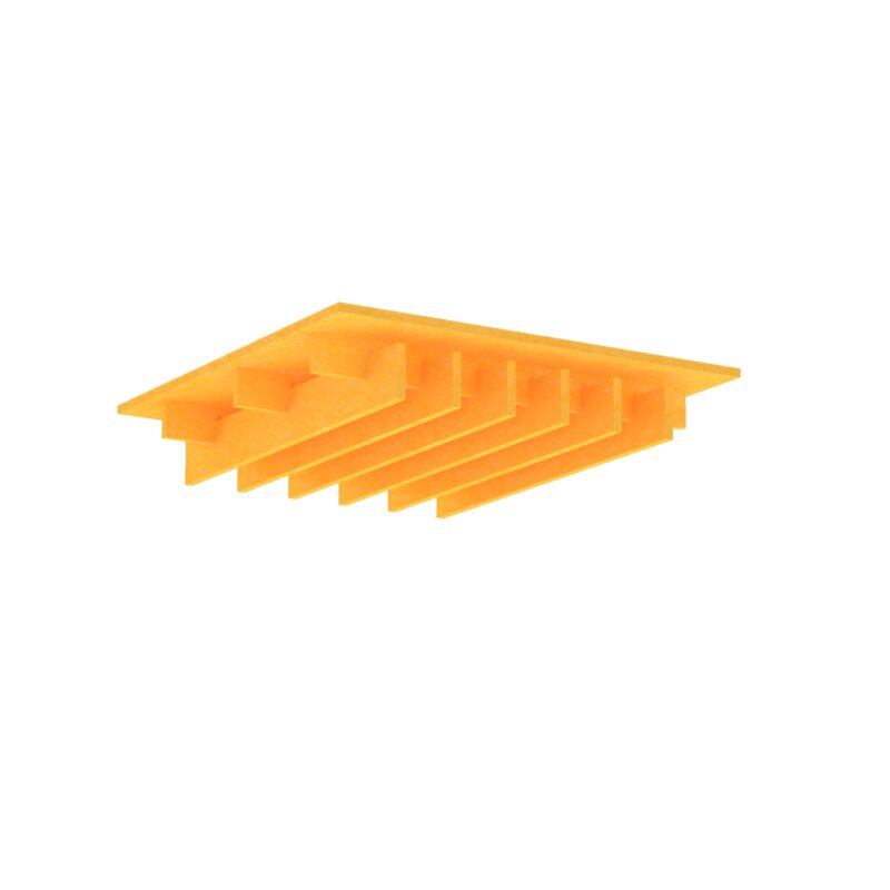 "4 x Panneau de Plafond Acoustique Pro.Felt T.2 ~ 1,44 m2" - 5. Yellow
