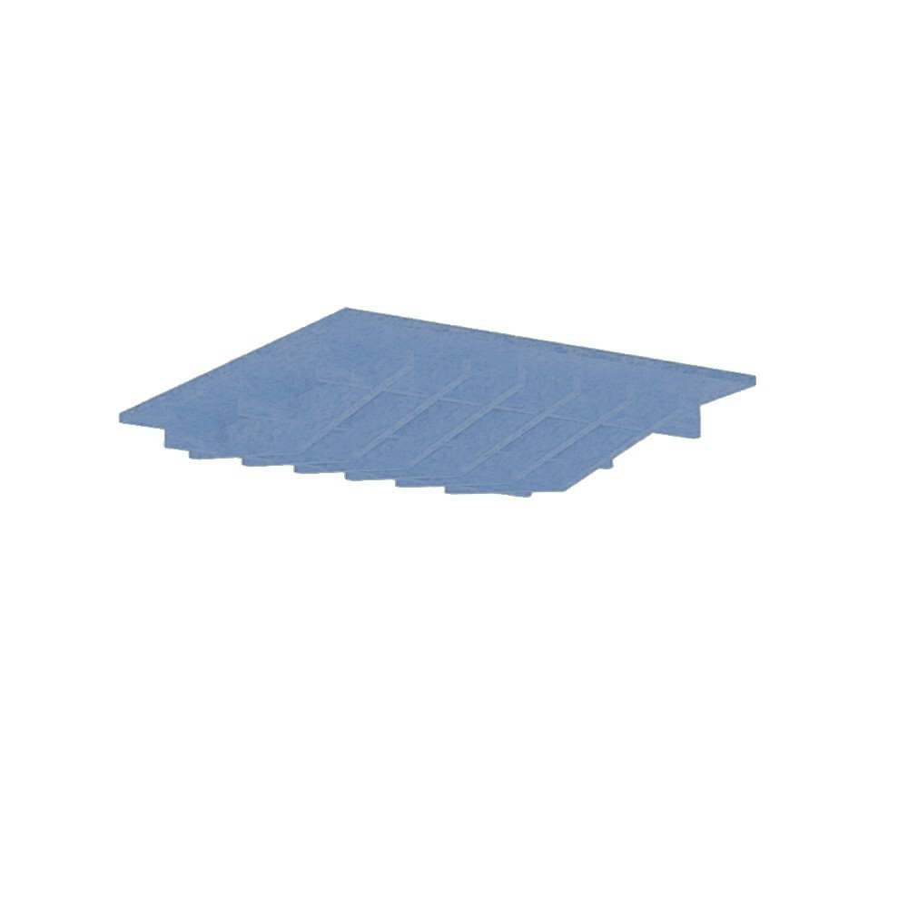 "4 x Panneau de Plafond Acoustique Pro.Felt T.3 ~ 1,44 m2" - 7. Blue