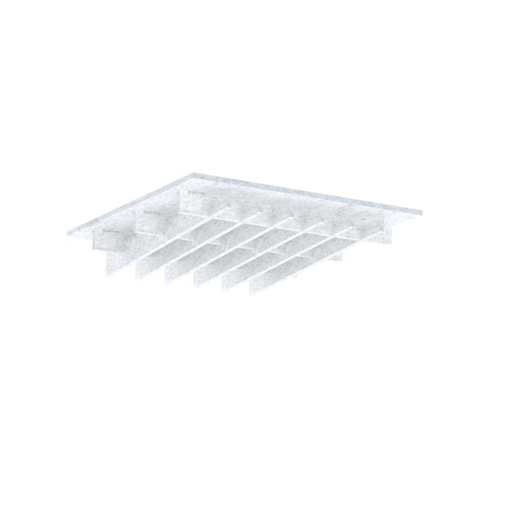 "4 x Panneau de Plafond Acoustique Pro.Felt T.4 ~ 1,44 m2" - 2. White Marble