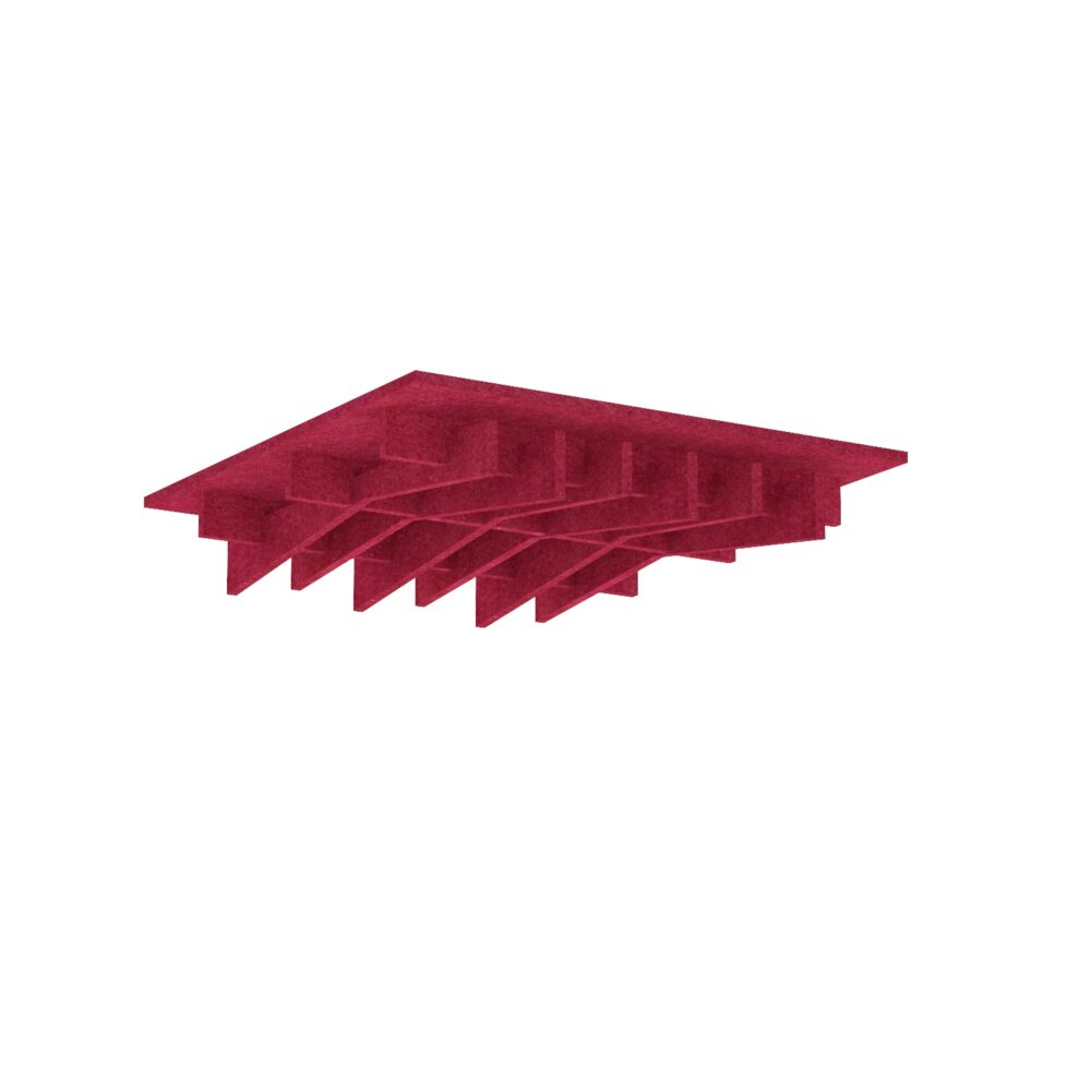 "4 x Panneau de Plafond Acoustique Pro.Felt T.6 ~ 1,44 m2" - 8. Burgundy