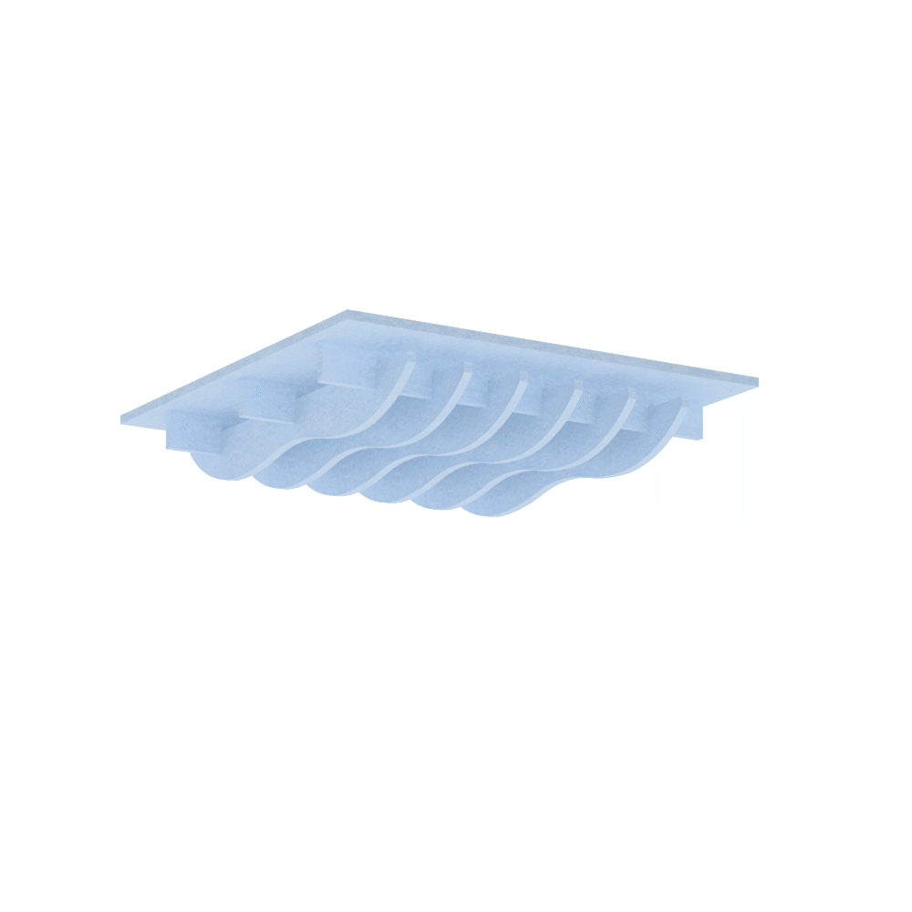 "4 x Panneau de Plafond Acoustique Pro.Felt T.8 ~ 1,44 m2" - 6. Light Blue