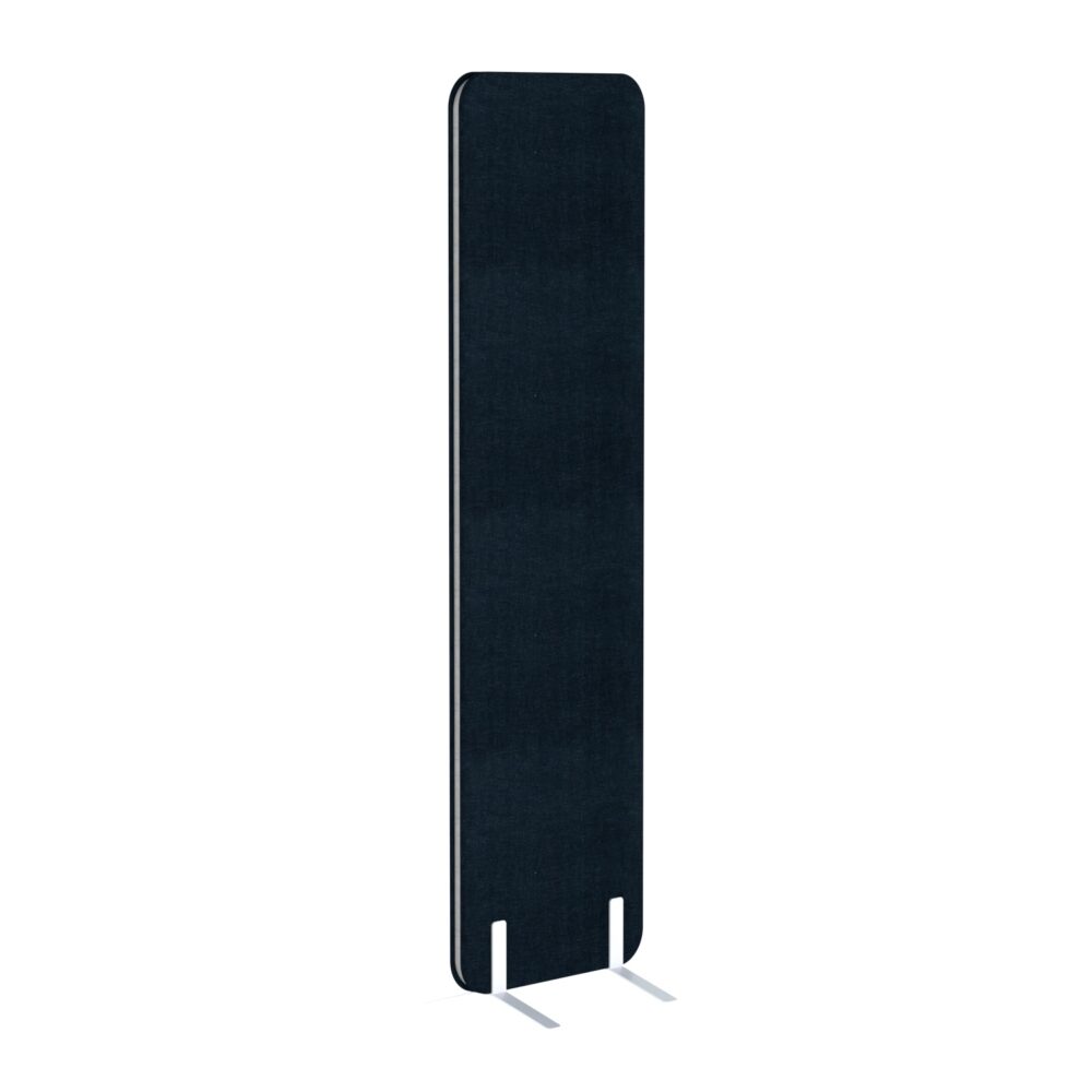 Cloisons Acoustiques Pro.Felt W.1 - 14. Black, Pied en acier – Blanc W.L.1
