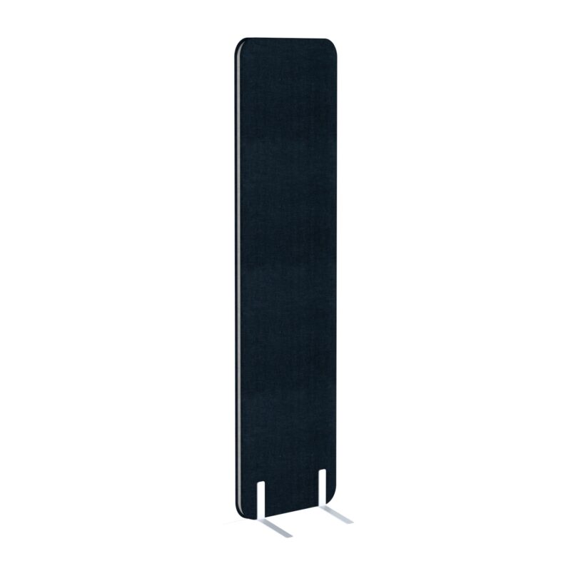Cloisons Acoustiques Pro.Felt W.1 - 14. Black, Pied en acier – Blanc W.L.1