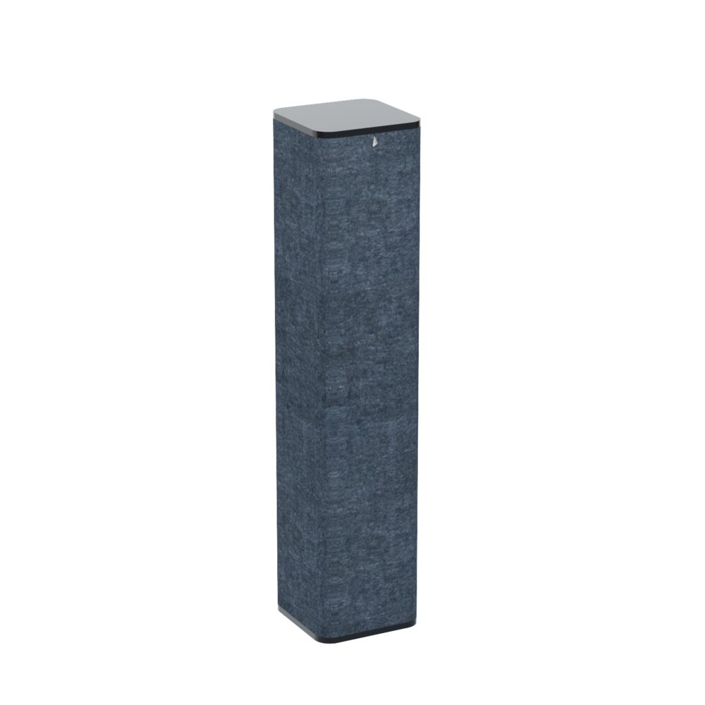 Totem Echo Autonome - 13. Graphite, Carré, Panneau de meuble noir brillant, 1,5 m
