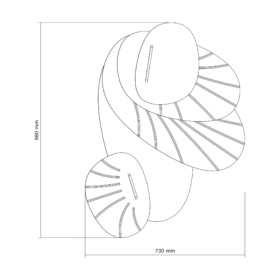 Resonance Bloom — dimensions du panneau acoustique