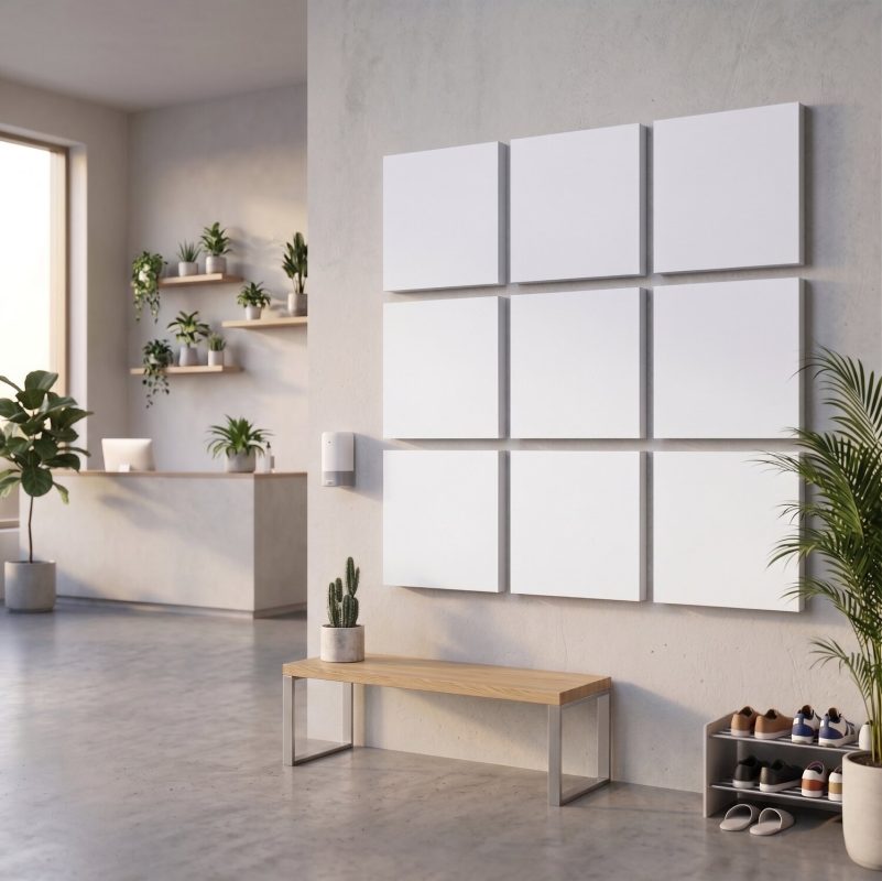 Un damier bicolore dans une salle d'enregistrement