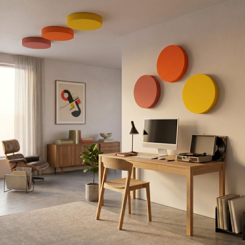 Foamly Circle dans un salon avec home cinéma