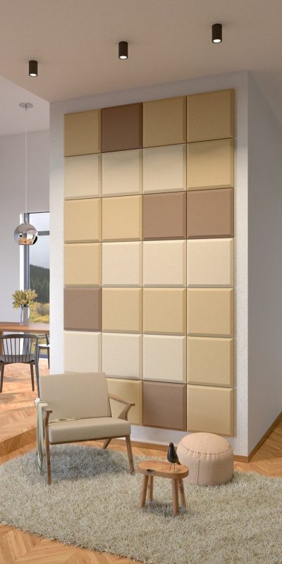 Le motif mosaïque Foamly Pixel derrière un écran