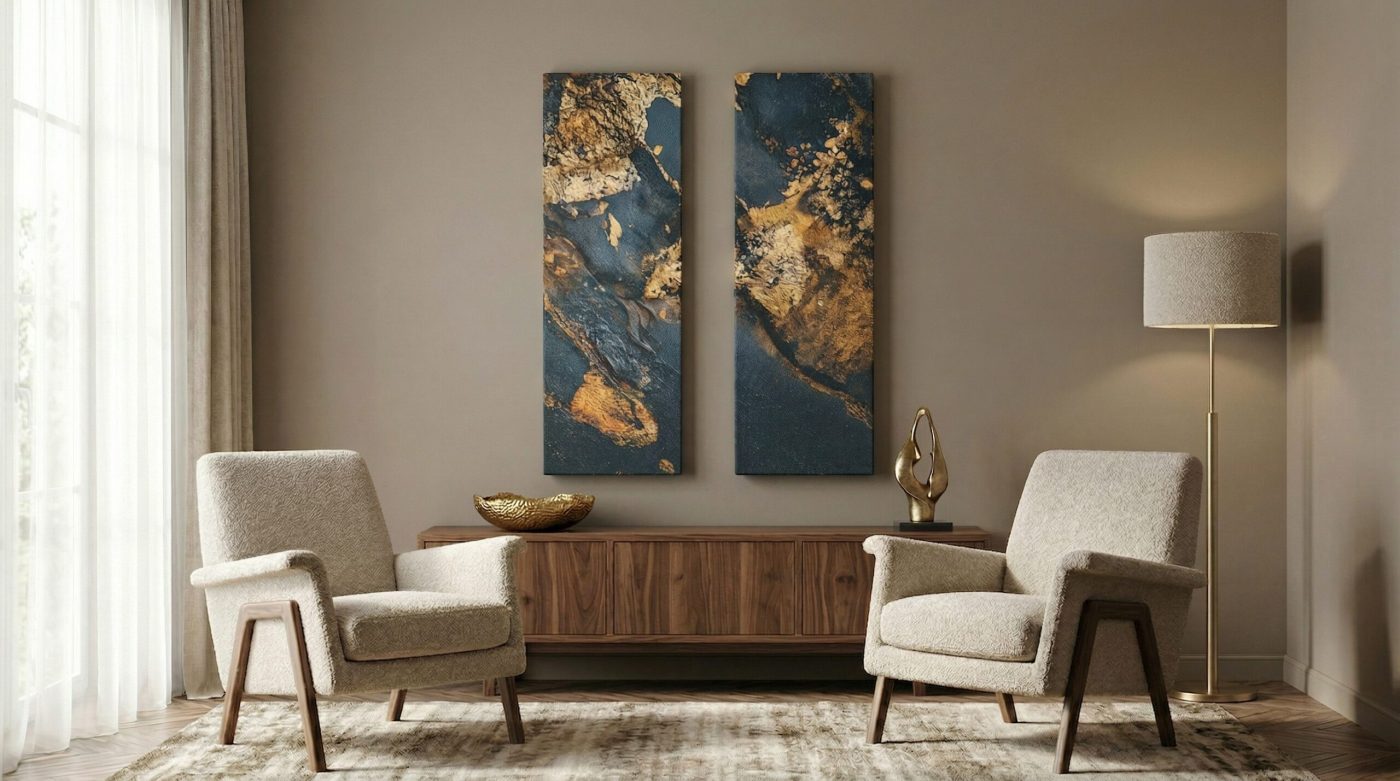 Des formats verticaux 148 × 50 cm de la collection Rich Gold