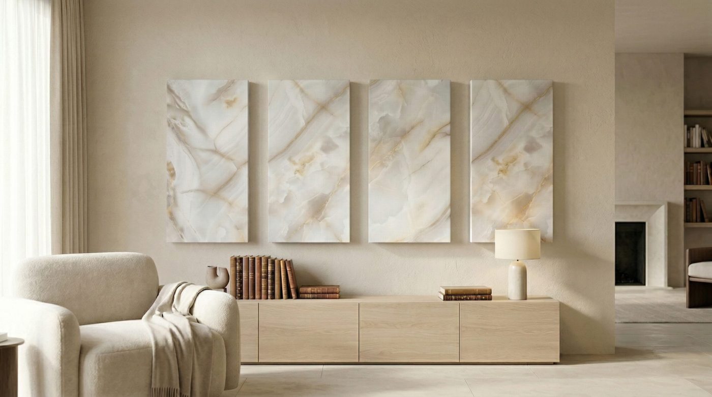 White Stone dans un intérieur clair et minimaliste