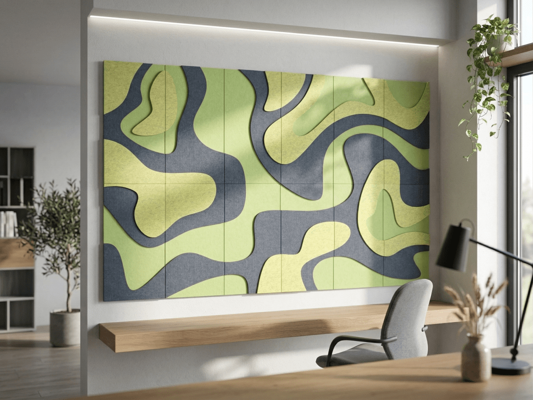 Un seul panneau Topo 3D en accent décoratif