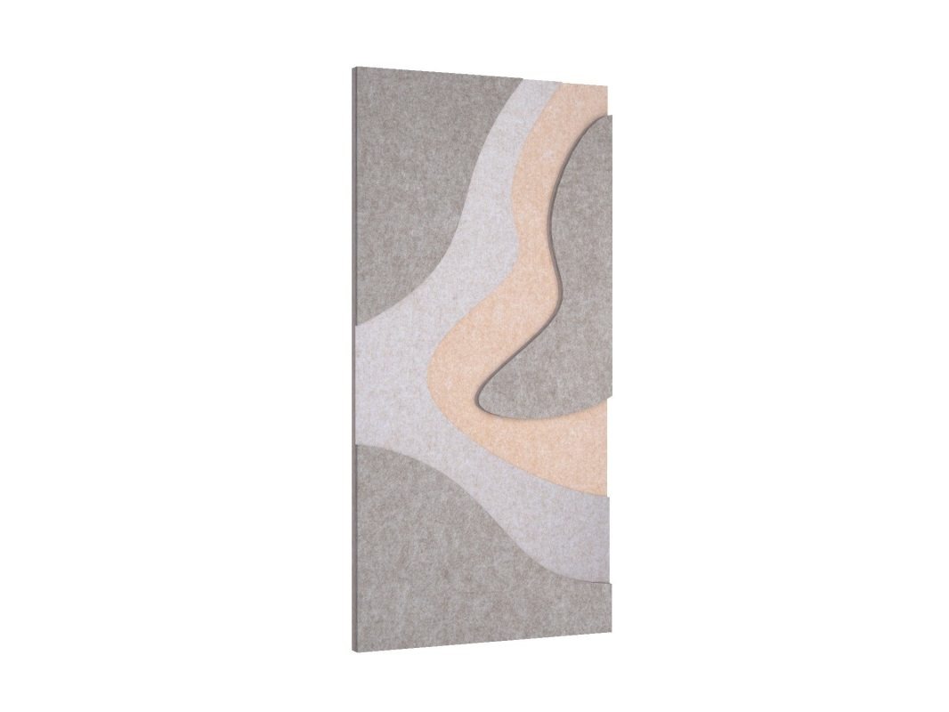 Détail des trois couches de feutre et des bords du relief