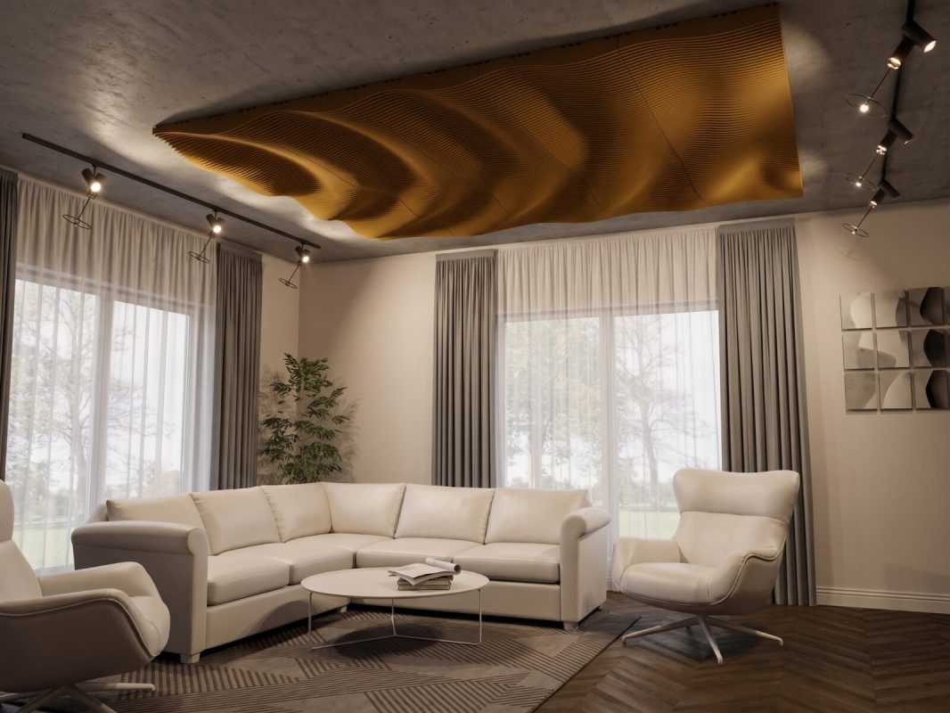 Pro.Felt Wave en accent ondulé dans un salon