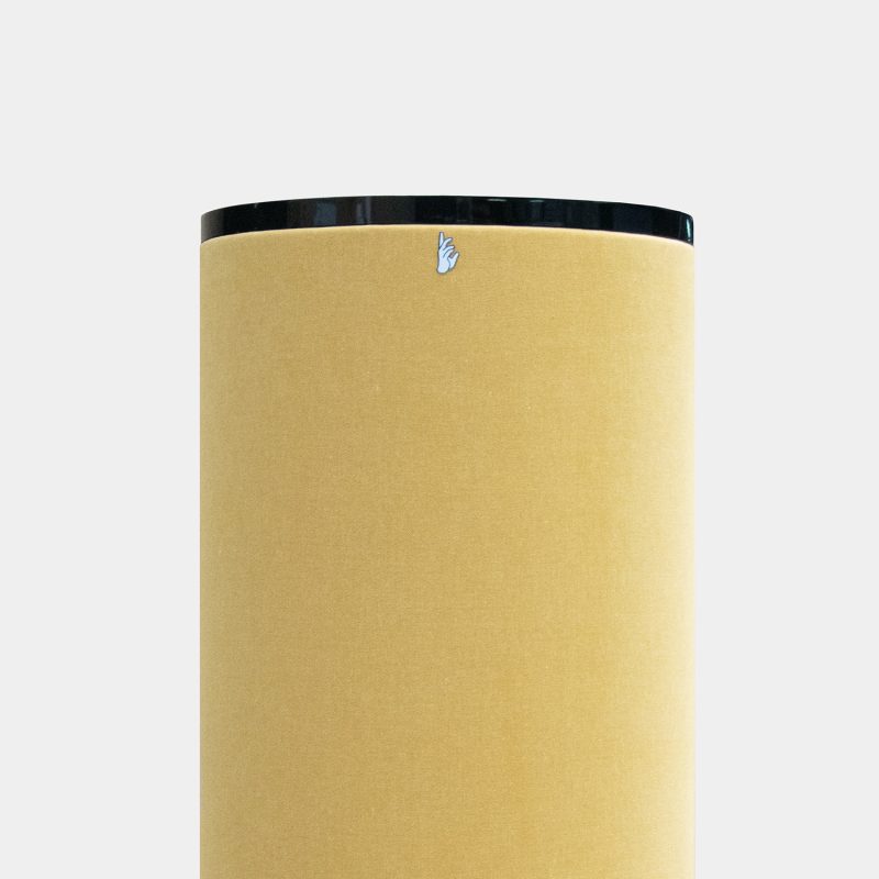 Le piège ovale derrière une enceinte de monitoring